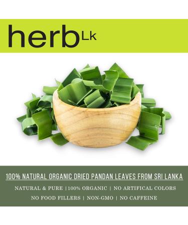 HerbLk Premium pandan leaves (0.5 Oz / 15g) Natural Organic Dried Naturally Grown Pandanus Leaves from Sri Lanka Non-GMO No Additives No Caffeine Vegan Gluten Free - Buy Online on GoSupps.com