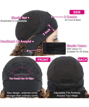 10A Curly Human Hair Headband Wig for Black Women - 16 Ombre Kinky Curly #427, 180% Density, Remy Hair - Buy Online on GoSupps.com