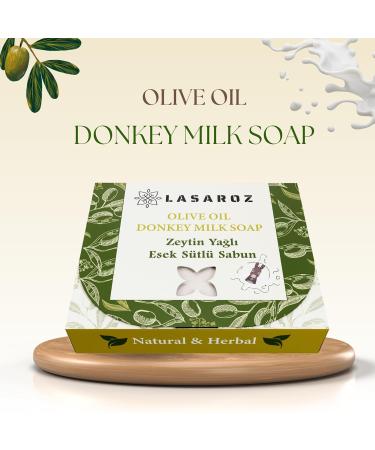 Organic Donkey Milk Bar Soap - Moisturizing Natural Oil Cleanser for Skin Hair & Body | Best Organic Soap for Hand Face & Bath - Buy Online on GoSupps.com