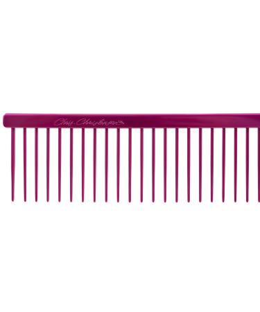 Chris Christensen 9in Coarse Poodle Butter Comb - Professional Grooming Tool with Rounded Corners - Solid Brass Spin and Steel Teeth - Pink - Buy Online on GoSupps.com