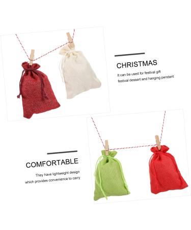 COLLBATH Christmas Drawstring Bag Christmas Advent Calendar Bag 24 Days Countdown Calendar Candy Bags Linen - Buy Online on GoSupps.com