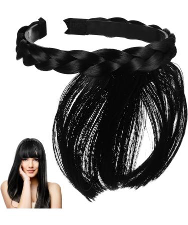 Fashion Synthetic Wig Headband Front Hair Bangs Fringe Extensions Women Girls Black - Buy Online on GoSupps.com