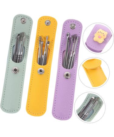 Healifty 9-Piece Washable Steel Ear Cleaning Kit with Portable Storage Bag - Cartoon Design for Easy Earwax Removal and Cleaning at Home - Buy Online on GoSupps.com