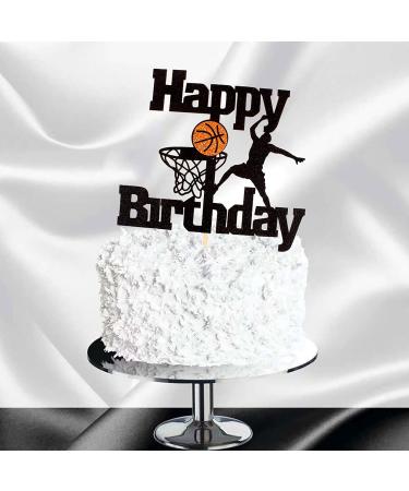 Blumomon Basketball Cake Decoration - 1 Piece Happy Birthday Shield Attachment for Sports Theme Party - Perfect for Young Girls - Buy Online on GoSupps.com