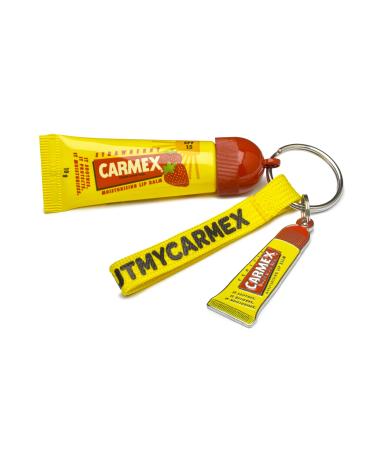 CARMEX Limited Edition Keyring Set (incl Strawberry Tube) Softens & Hydrates Lips