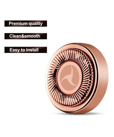 6 Pcs Replacement Heads for Women's Facial Hair Remover - Painless & Flawless Gen 1 Compatible 18K Rose Gold-Plated Blades - Includes Cleaning Brush - Buy Online on GoSupps.com