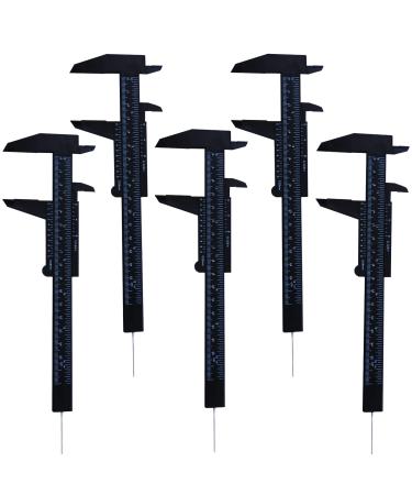 6 Inch/ 150 mm Eyebrow Measuring Ruler  Brow Mapping Ruler Tool  Mini Vernier Caliper Double Scale Plastic Ruler for Eyebrow Tattoo Brow Artists Makeup 5PCS(Black) - Buy Online on GoSupps.com