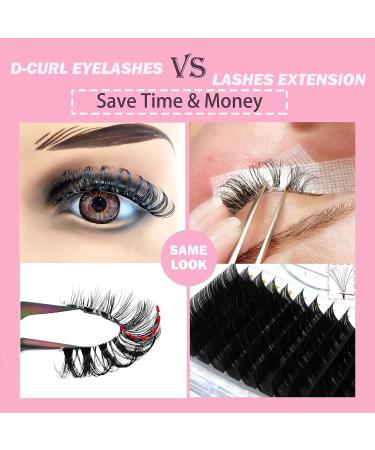 Heracks 14 Pairs D Curl Russian Cat-Eye Lashes | 10-20 MM Fox Eyelashes | Wispy False Eyelashes with Clear Band - Buy Online on GoSupps.com