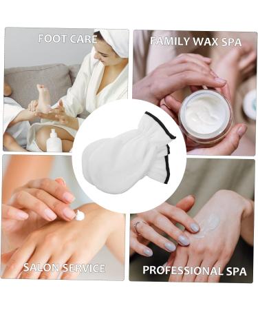 POPETPOP Wax Work Gloves 2 Pairs Wax Essential Oil Gloves White Work Moisturizing Flannel Wax Hand Gloves - Buy Online on GoSupps.com