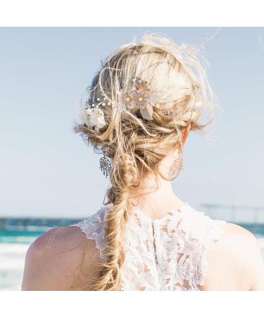 Ipetboom Aesthetic Hair Accessories Hair Comb Alloy Hollow Out Bridesmaid Headgear Hair Comb Wedding - Buy Online on GoSupps.com