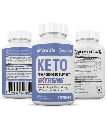Microbio Keto ACV Extreme Pills 1675MG Keto Support Blend Capsule Alternative to Keto ACV Gummies Formulated with Apple Cider Vinegar Extra Virgin Olive Oil Powder Green Tea Leaf 60 Capsules - Buy Online on GoSupps.com
