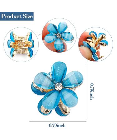 20Pcs Crystal Flower Hair Clips - Spring Floral Pearl Hair Accessories for Women and Girls (5 Colors) - Buy Online on GoSupps.com