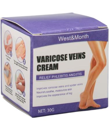 30g Varicose Vein Cream - Spider Vein Treatment & Phlebitis Skin Care Ointment for Improved Blood Circulation & Relief for Tired Legs - Buy Online on GoSupps.com