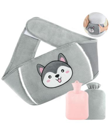 Mokani Hot Water Bottle with Cover Wrap Around Wearable Soft Furry Hot Water Bottle with Pouch Waist Belt Rubber Warm Water Bag for Shoulder Neck Hand Waist Back and Period Pain Relief Grey A-Grey - Buy Online on GoSupps.com