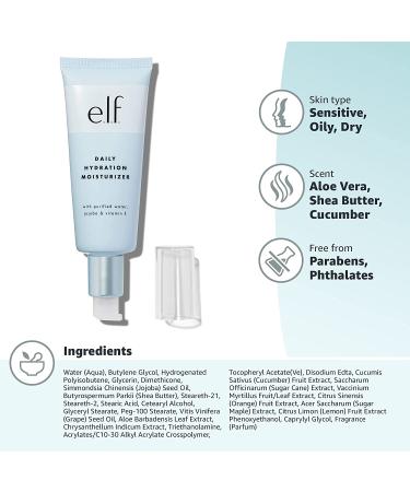 E.L.F. Daily Hydration Moisturizer 2.53 fl. oz | Lightweight, Nourishing Skin Care - Buy Online on GoSupps.com