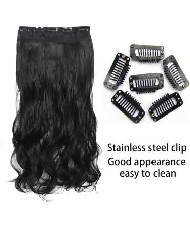 Hair Extensions 5 Clips Long Water Wave Hair Extensions Clips in High Temperature Fiber Clip in Hair Extensions Soft Synthetic Hairpieces for Women Hair Pieces(Sg88-22-613) - Buy Online on GoSupps.com