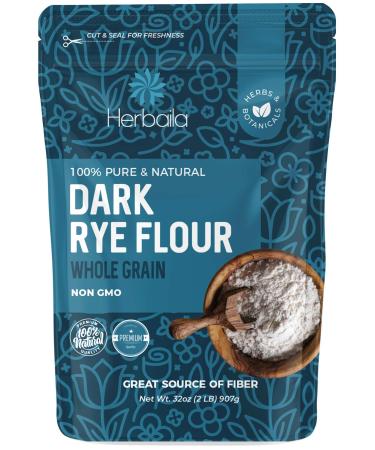 Rye Flour 2lb / 32oz, Dark Rye Flour for Bread, Pumpernickel Flour, Rye Bread Flour, Rye Flour for Baking, 100% Whole Rye Flour, Non-GMO.