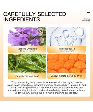 TUITUII Intensive tanning gel carrot tanning gel selftanner for fast tanning tanning accelerator sun cream tanning cream with coconut oil and vitamins E for indoors and outdoors 60 ml - Buy Online on GoSupps.com