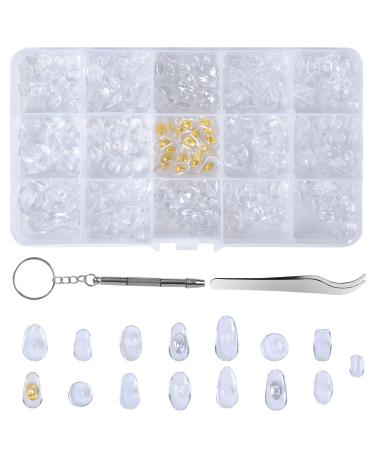 150 pairs glasses nasal pads soft pvc nose pads non -slip nose pads nose pads screw system glasses pads click system push in nasal pads for glasses sunglasses transparent 15 styles - Buy Online on GoSupps.com