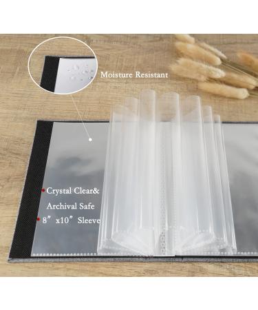 Miaikoe Photo Album 8x10 Clear Pages Pockets Linen Cover with Front Window Slide in Photo Album Holds 50 Vertical 8x10 Photos Picture Book for Anniversary Baby Family (Blue) 50 Pockets/1PK Blue - Buy Online on GoSupps.com