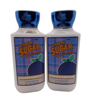 Bath & Body Works Bath and Body Works Blueberry Sugar Pancakes Super Smooth Lotion Sets Gift For Women 8 Oz -2 Pack (Blueberry Pancakes) 16 Fl Oz