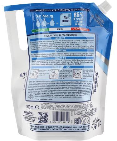  Milmil Milmil Eco Chic Liquid Soap Orchid and Blackcurrant Scent Refill Pack Hand Face and Body Soap Dermatologically Tested - 5 x 900 ml - Buy Online on GoSupps.com