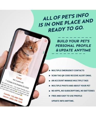 Buy MyLuckytag Stainless Steel QR Code Pet ID for Cats - Instant Location Alerts & Online Profiles in Red & Gold - Buy Online on GoSupps.com