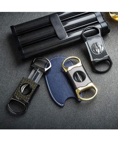 Cigar Cutter Accessories Cigar Metal Carbon Fiber Stainless Steel Portable V-Shaped Cigar Scissors Exquisite Cigar Accessories Gift Ideas for Groomsmen Husbands Fathers B - Buy Online on GoSupps.com