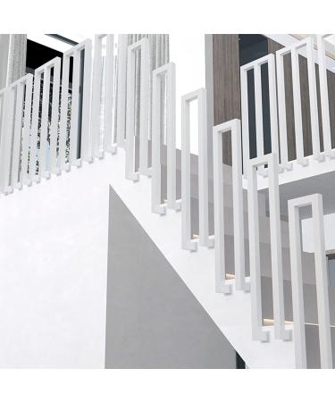 Metal Railings U-Shaped Stair Handrail Indoor Wall Mounted Squar Transitional Banister Non-Slip Metal Railing