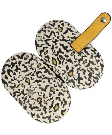 Claus's 5-Part Manicure Set - Carbon & Stainless Steel Nail Scissors Clippers Tweezers | Stylish Leo Etui in Cream Brown & Black - CL-96111 - Buy Online on GoSupps.com