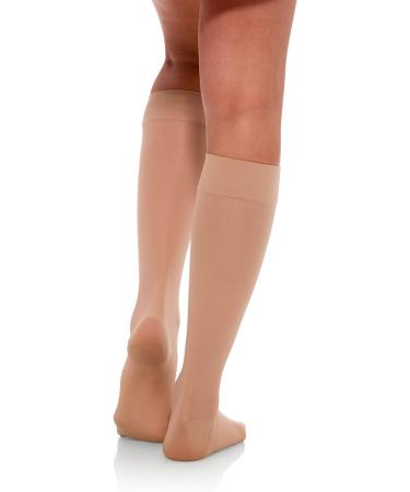 JOMI Compression Knee High Stockings 15-20mmHg Sheer Closed Toe - Natural - Size Large - Buy Online on GoSupps.com