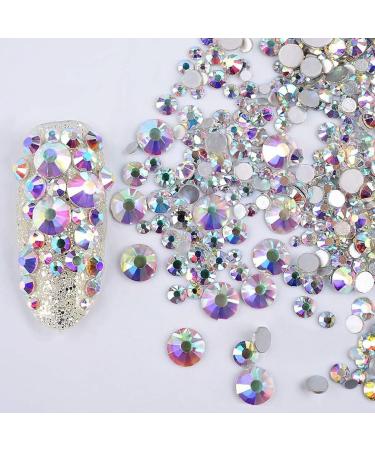 Milisten Nails Decoration AB Nail Art Rhinestones Glass Nail Crystal Flatback Beads Charms Gems Stones For Makeup Clothes Shoes Phone Shell Decor 2.4mm Nail Decoration - Buy Online on GoSupps.com