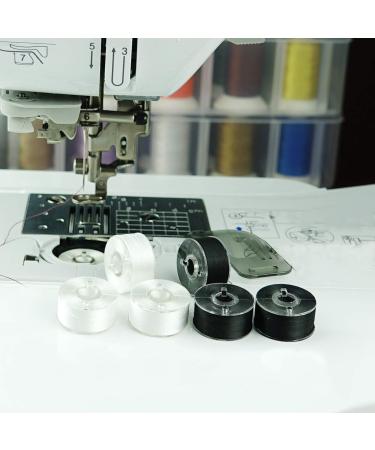 Simthread 144pcs Black 90wt Prewound Bobbins Thread Size A Class 15 for Brother Babylock Embroidery Sewing Machine - Black - Buy Online on GoSupps.com