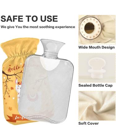 Buy Naanle Autumn Llama Alpaca Hot Water Bottle - 1L Transparent Heat Therapy for Bed & Pain Relief | International Shipping - Buy Online on GoSupps.com