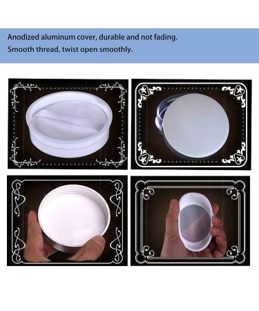 Reusable Powder Puff Container with Elasticated Net Sifter - White - Buy Online on GoSupps.com