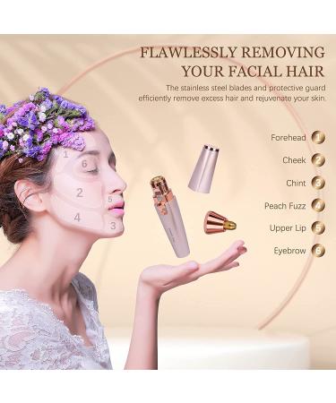2-in-1 Wet & Dry Facial Hair Removal for Women - Painless Eyebrow Razor with LED, Cordless & Rechargeable - Buy Online on GoSupps.com