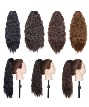 SEGO hairpiece bun hair extensions ponytail corn wavy hair tie hair bun hairband updos braid medium brown