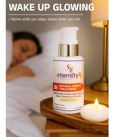 Retinol Night Cream with Vitamin A Matrixyl 3000 Vitamin C & Daisy Extract Anti-Aging Night Treatment for Fine Lines Skin Tone & Wrinkles Non-Irritating by Eternity Medicine 1oz - Buy Online on GoSupps.com