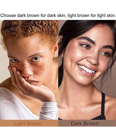 Kayswang freckle pen Light Brown/Dark Brown freckle pen for face freckle pen makeup mole freckle pen 2.5ml faux freckle pen colourpop freckle pen freckle pen henna henna pen for freckles (brown+black) - Buy Online on GoSupps.com