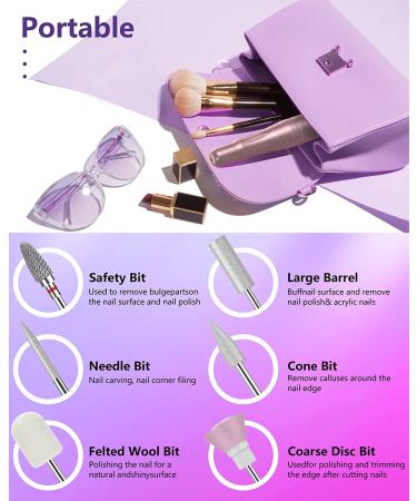 SENMO Electric Nail Drill Cordless - Professional Rechargeable Efile for Acrylic & Gel Nails - Portable Nail File and Pedicure Kit (Rosegold) - Buy Online on GoSupps.com