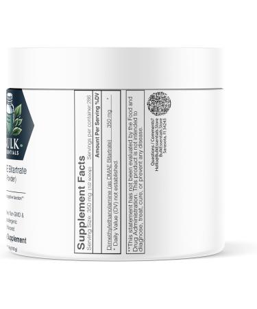DMAE Bitartrate Powder - 350mg Supplement - Gluten Free Dimethylaminoethanol - 100g (3.53oz) for Enhanced Cognitive Support - International Shipping Available - Buy Online on GoSupps.com
