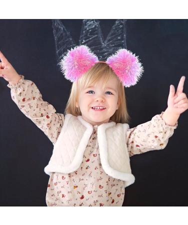 minkissy Pom Pom Headband Pom Pom Head Bopper Pom Party Headband Tinsel Headband Pompom Ball Headband for Women Girls Pink - Buy Online on GoSupps.com