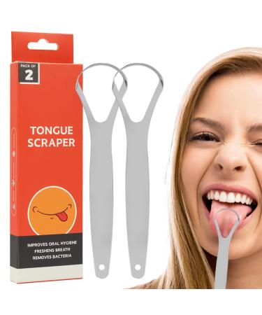 Tongue scraping for adults tongue scraps made of stainless steel |Portable tongue cleaning brush made of stainless steel travel tongue scraps for effective tongue cleaning and improvement in oral hygiene neflum