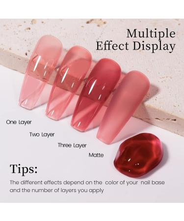 15ML MAYCHAO Blush Pink Jelly Gel Nail Polish | Soak Off UV LED Nude Pink Nail Polish for DIY Manicure at Home Salon - Buy Online on GoSupps.com