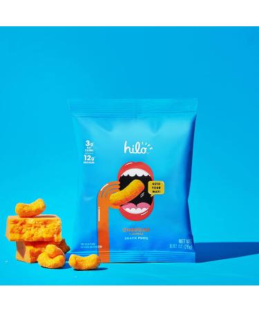 Hilo Life Low Carb Keto Snack Puffs Cheddar 0.92 oz 12-Pack - Buy Online on GoSupps.com