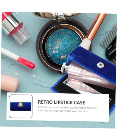  FOYTOKI Lipstick Box Lipstick Holder Handheld Lip Case with Mirror Women's Lipstick Holder Fabric Keychain Travel Cosmetic - Buy Online on GoSupps.com