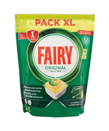 Fairy Lessive Plaquettes Lave-vaisselle Brillant 44 Capsules Original Citron Action Nettoyante Avec Action Brillante 44 unit (Lot de 1)