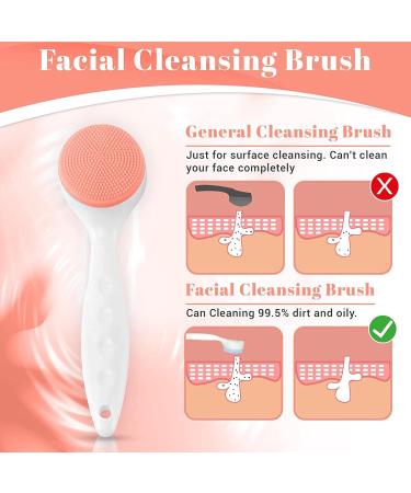 Facial Cleansing Brush | Silicone Face Cleansing Brush Device for Cleaning Facial Tools Manual Face Scrubber Cleaner for Face Massaging Skincare Gyouza - Buy Online on GoSupps.com