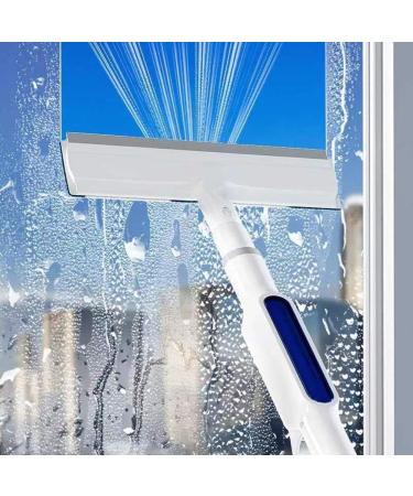Squeegee For Window Cleaning with Spray and 3 Pads 2024 New Double Sided Spray Retractable Window Glass Cleani Cleaner Spray White 30cm panel - Buy Online on GoSupps.com