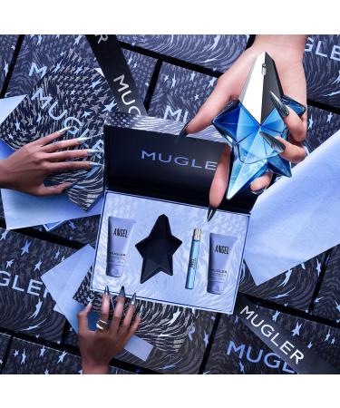 Mugler Angel Eau de Parfum - Women's Perfume Gift Set ($215 Value) - Ambery & Woody - Fragrance 1.6 Fl Oz 1.6 Fl Oz Lotion 1.6 Fl Oz Shower Gel 0.33 Fl Oz Travel Size Perfume - Buy Online on GoSupps.com